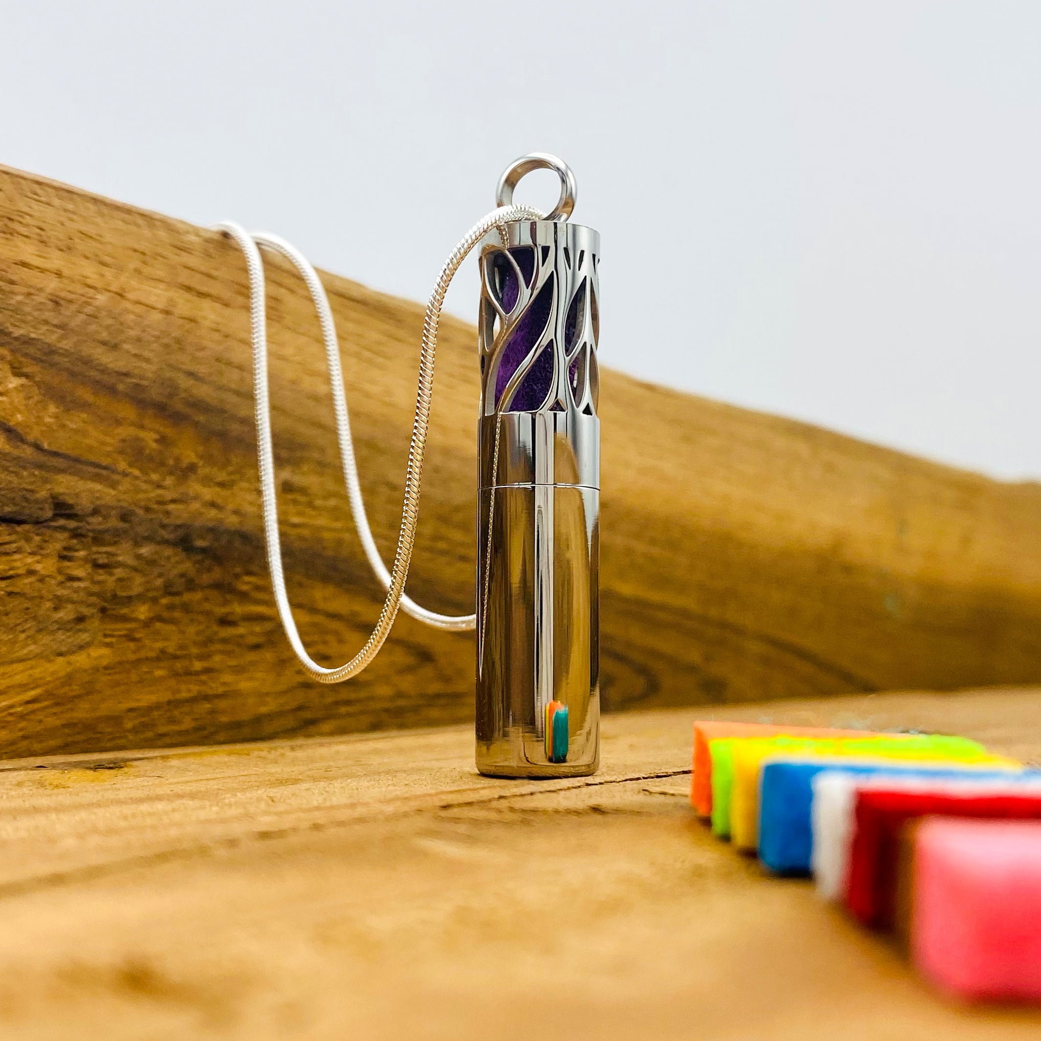 Diffuser-Kette „Leaf“ silber