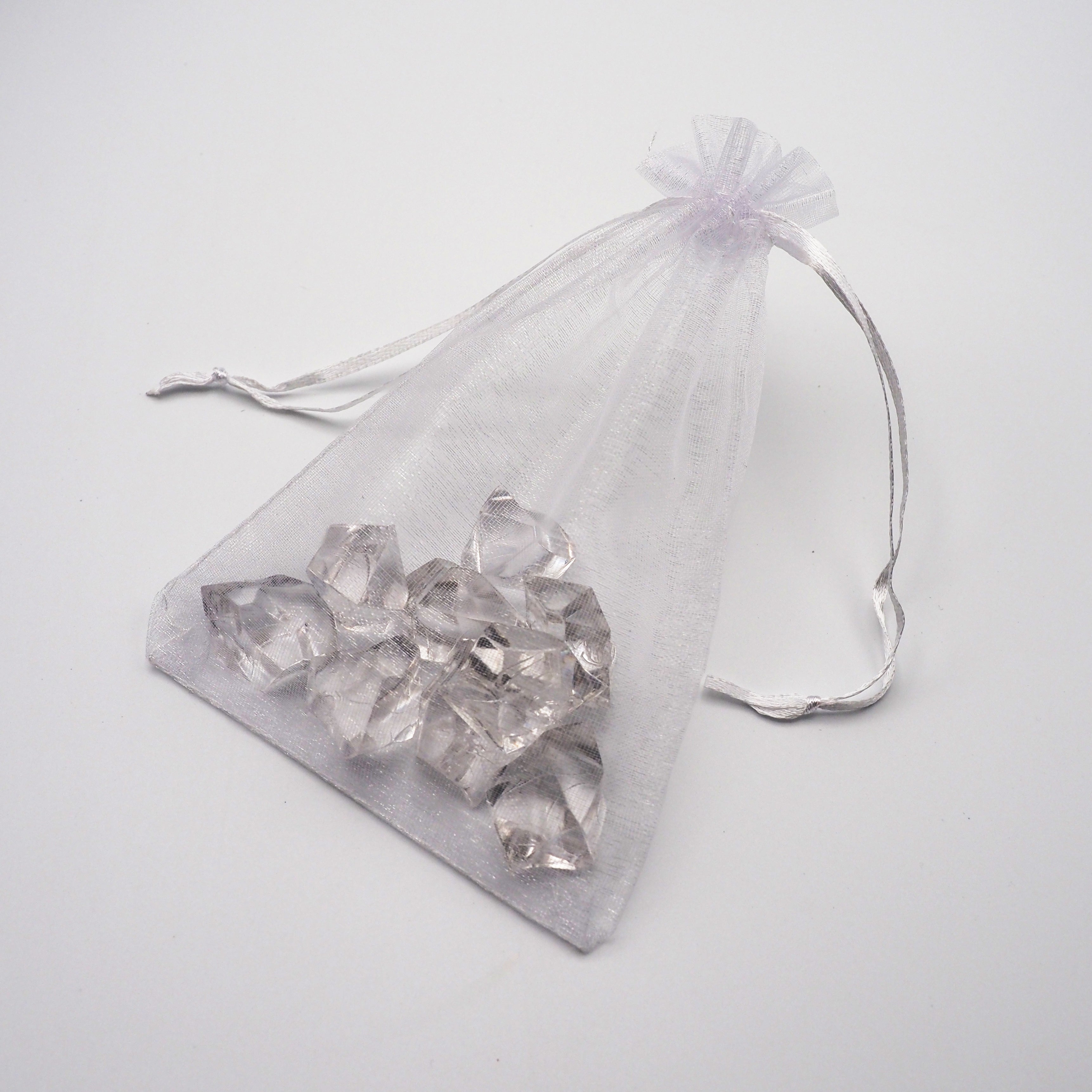 10er-Pack Organzasäckchen 10 x 15 cm weiß