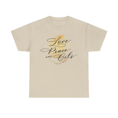 Unisex T-Shirt "Love, Peace & Oils"