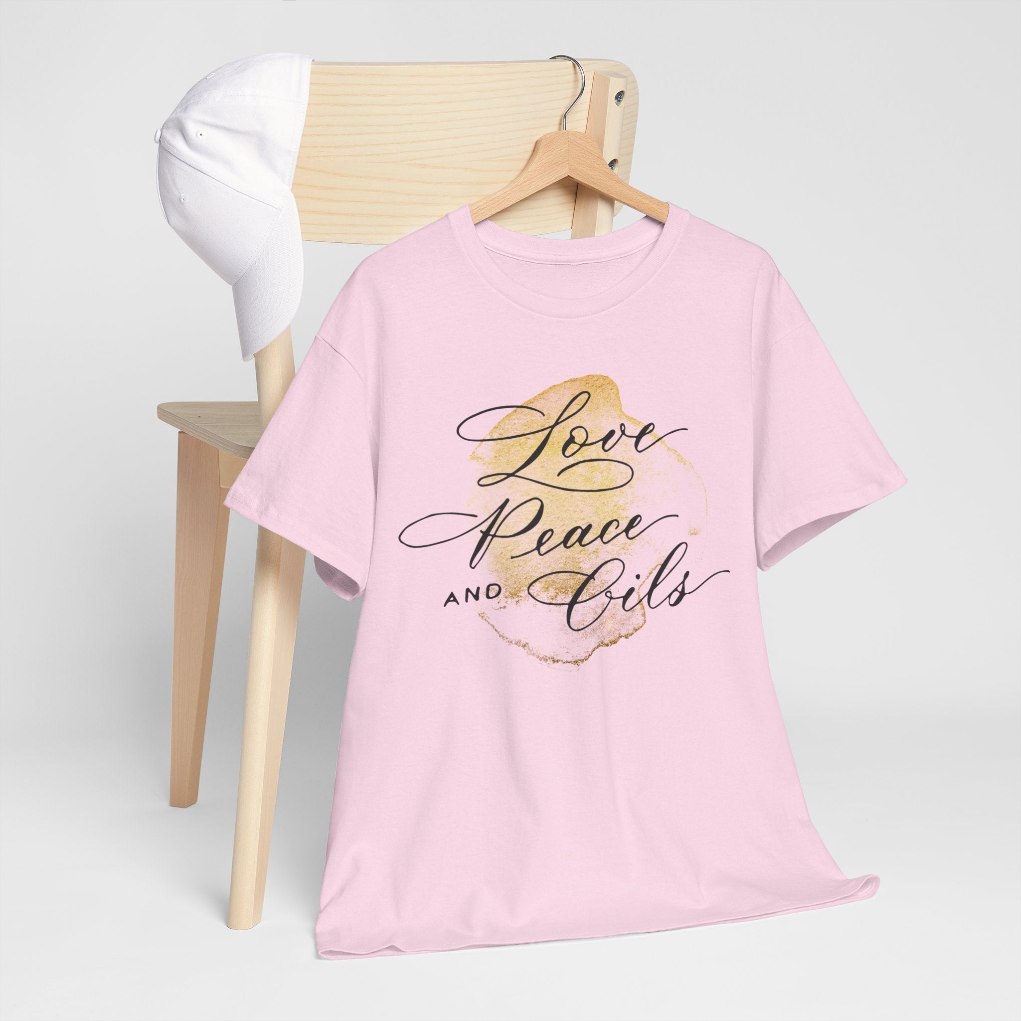 Unisex T-Shirt "Love, Peace & Oils"