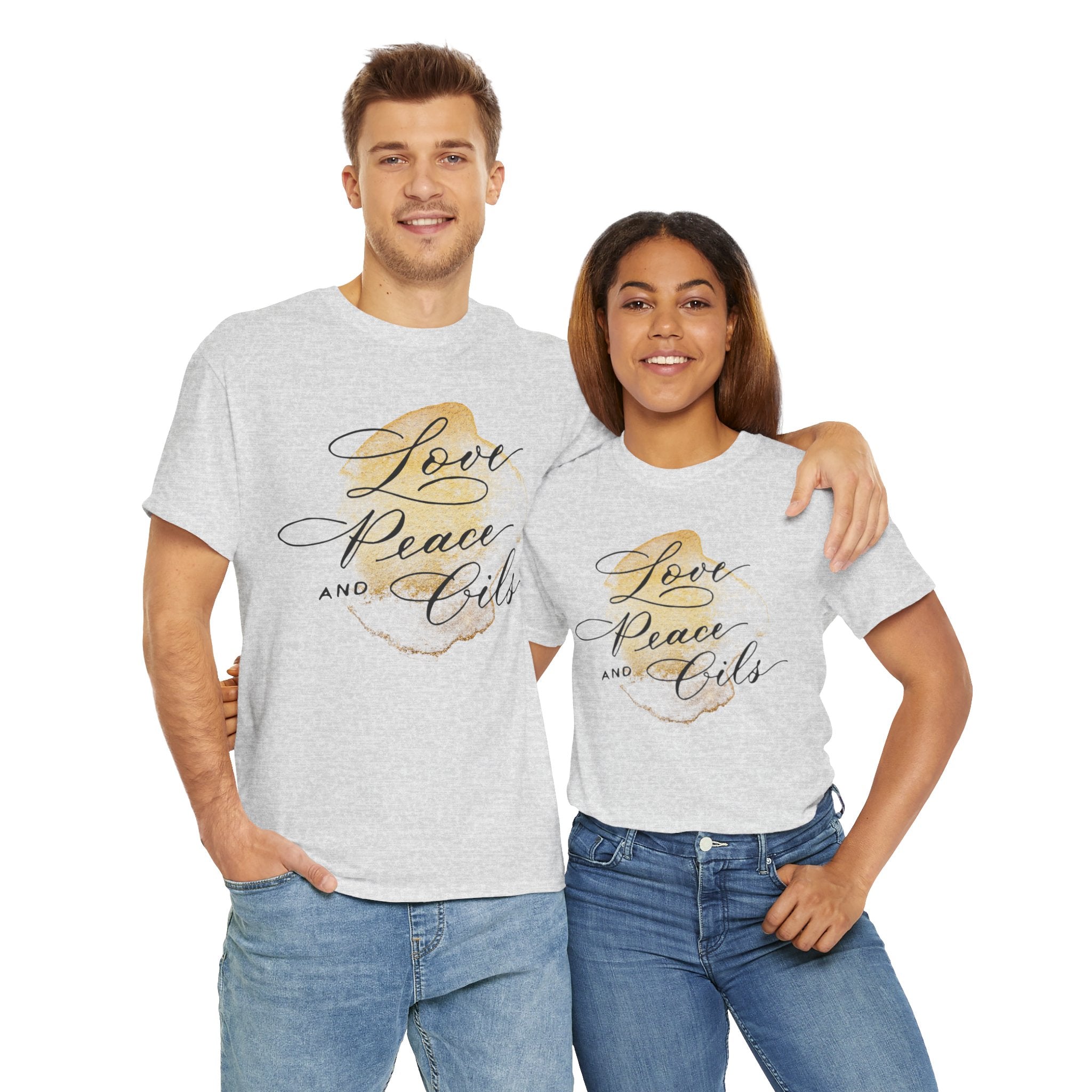 Unisex T-Shirt "Love, Peace & Oils"