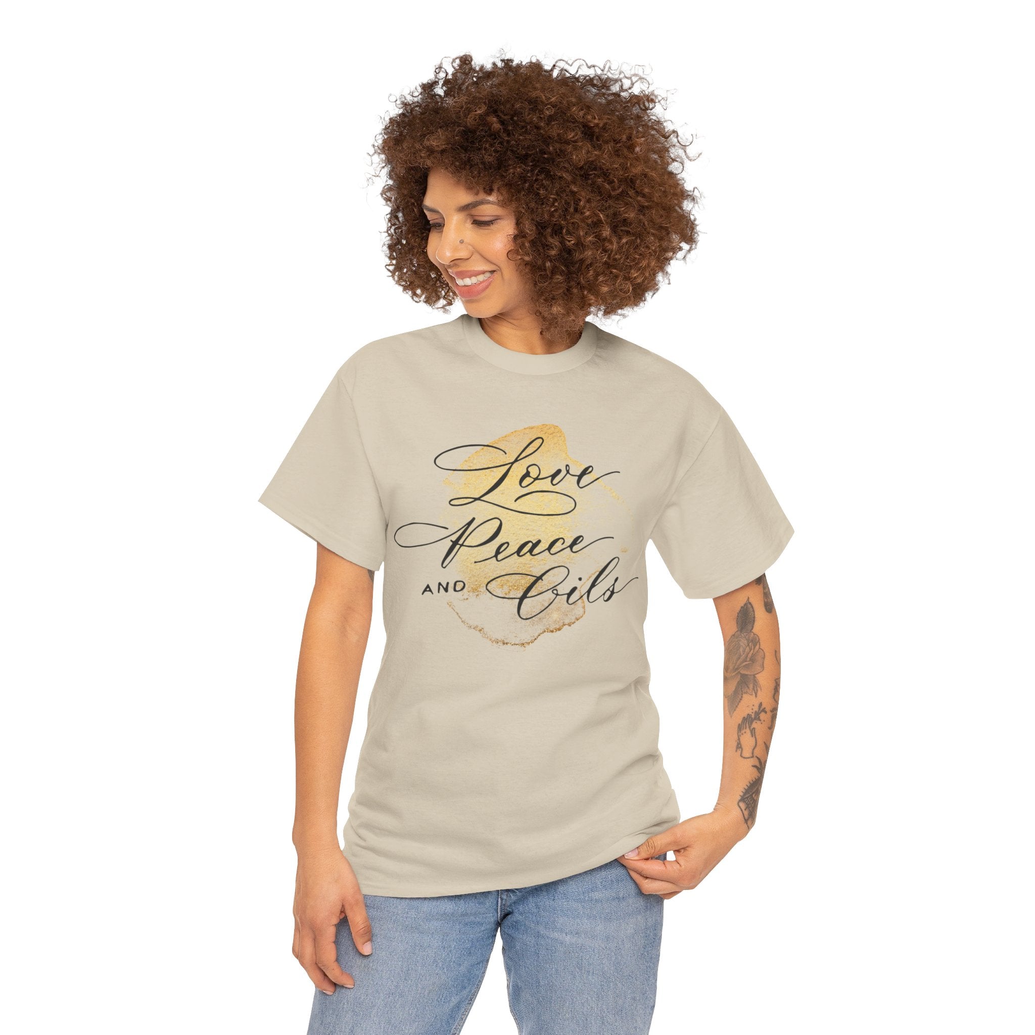 Unisex T-Shirt "Love, Peace & Oils"