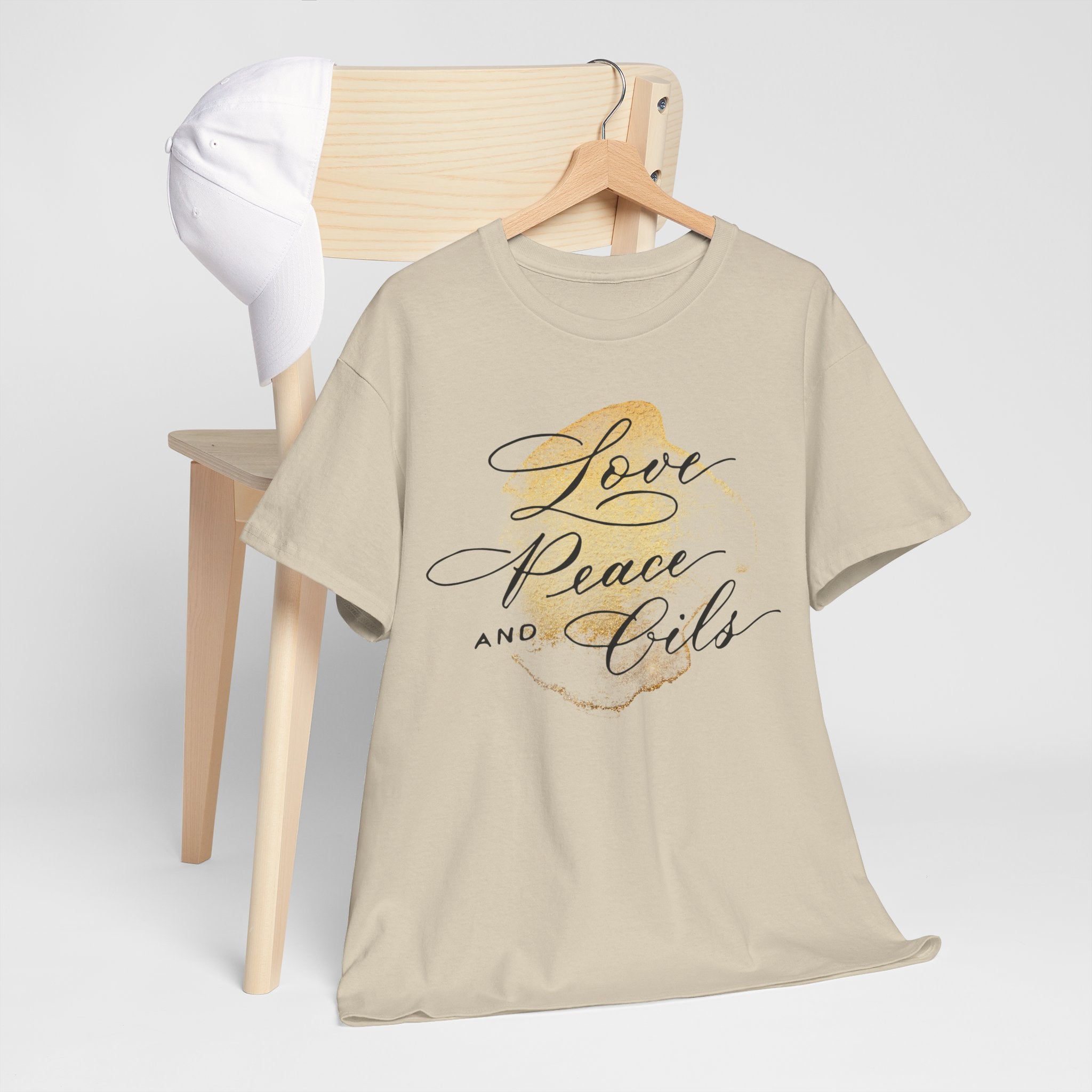 Unisex T-Shirt "Love, Peace & Oils"