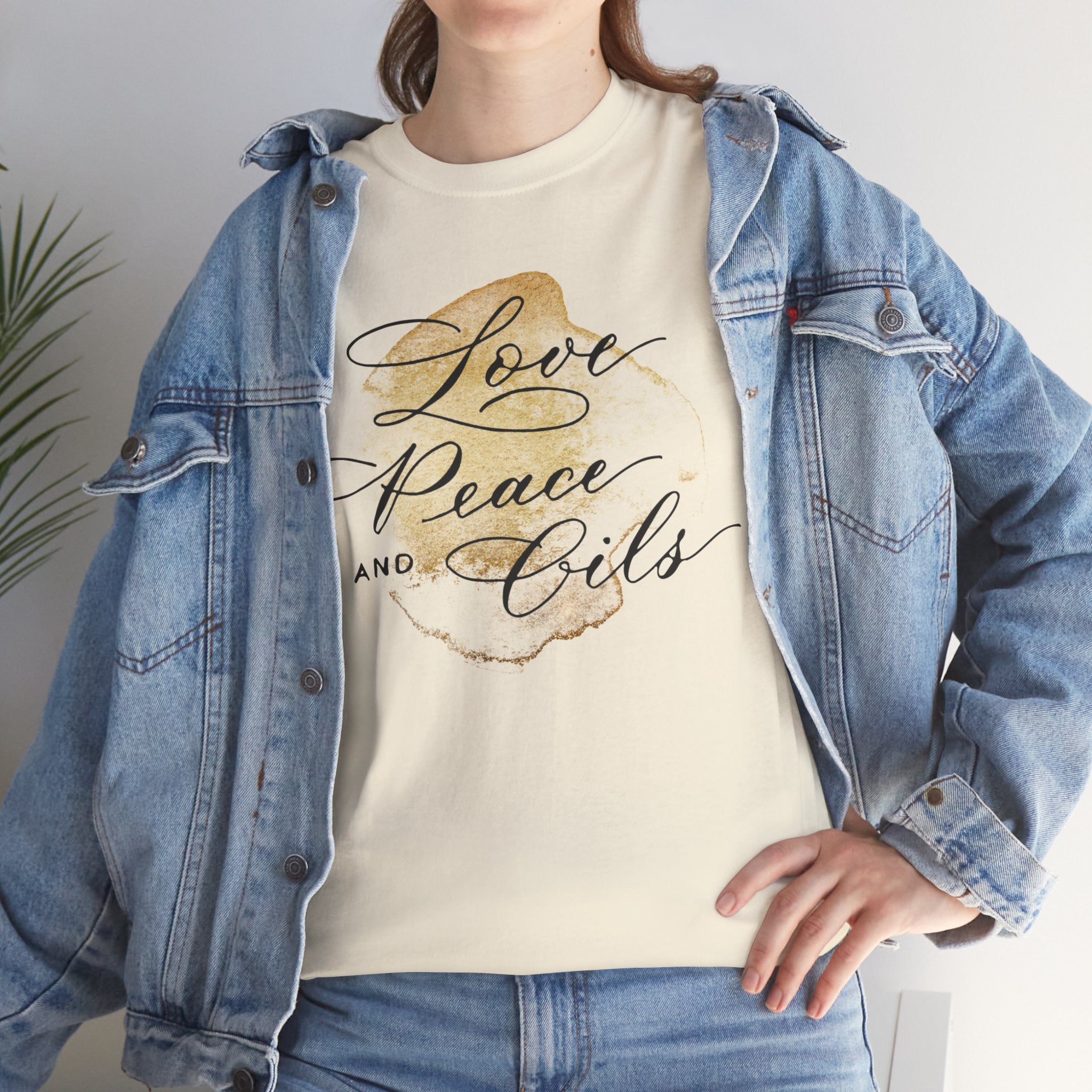 Unisex T-Shirt "Love, Peace & Oils"
