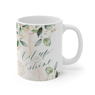 Keramiktasse "Oil up and shine"