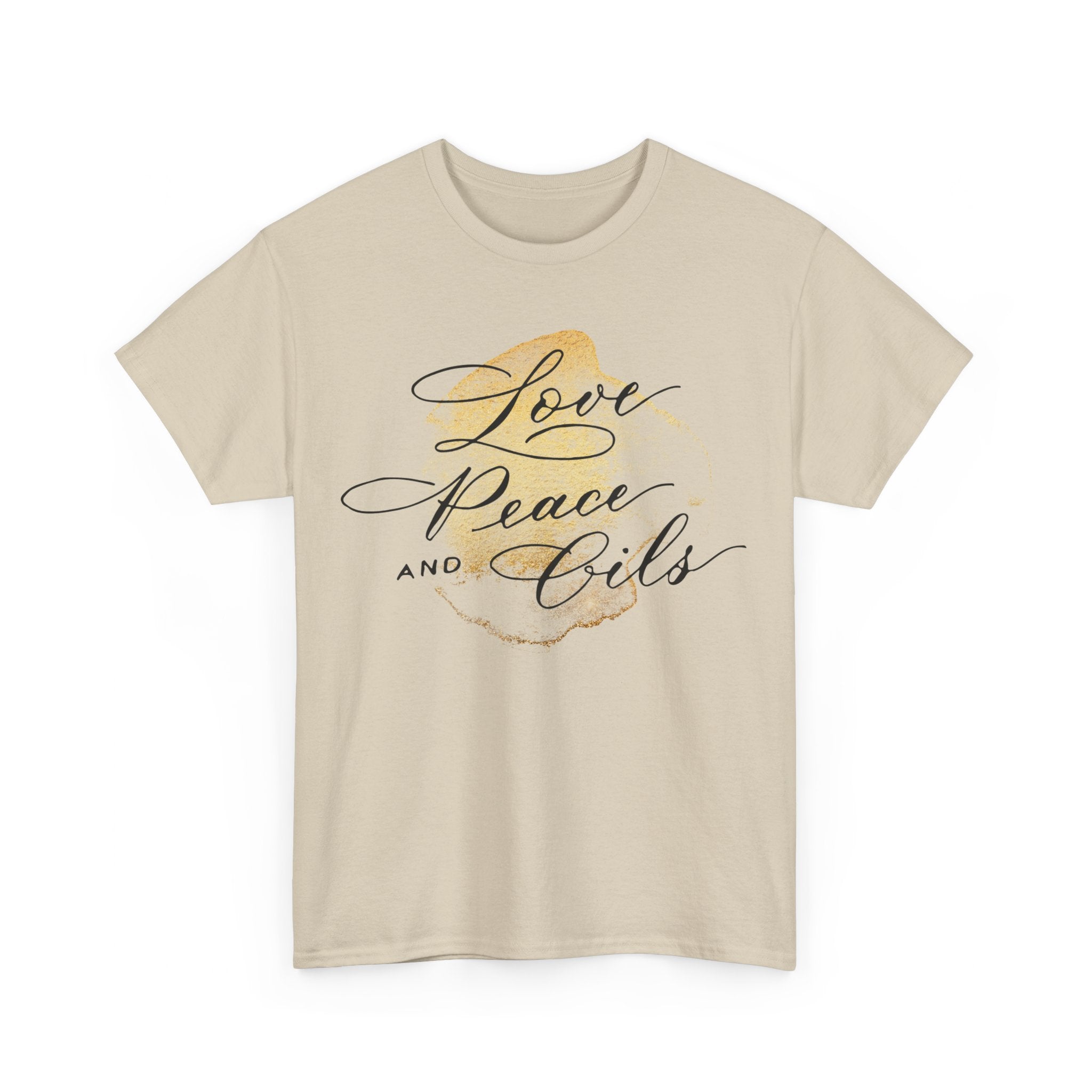 Unisex T-Shirt "Love, Peace & Oils"