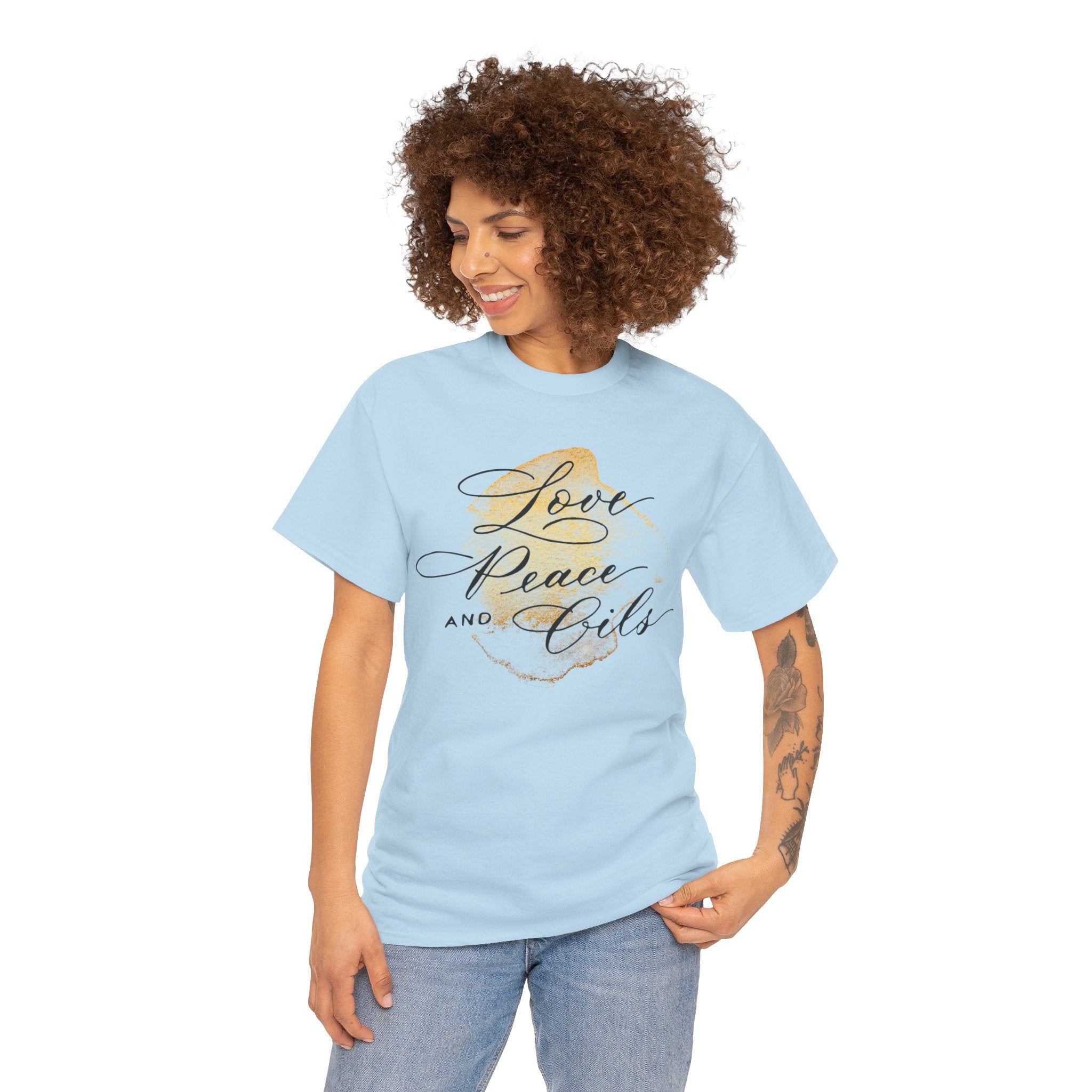 Unisex T-Shirt "Love, Peace & Oils"