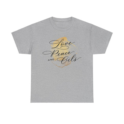 Unisex T-Shirt "Love, Peace & Oils"