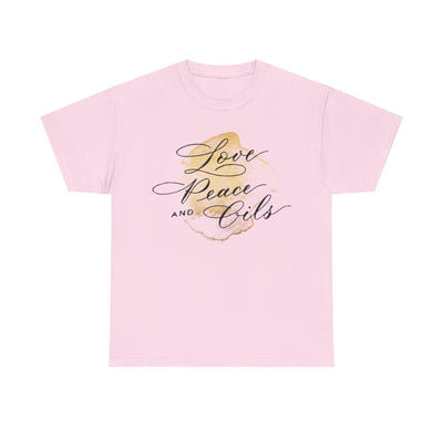 Unisex T-Shirt "Love, Peace & Oils"