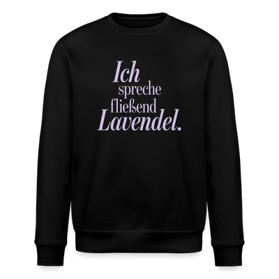 Sweatshirt "Ich spreche fließend Lavendel." schwarz - Schwarz