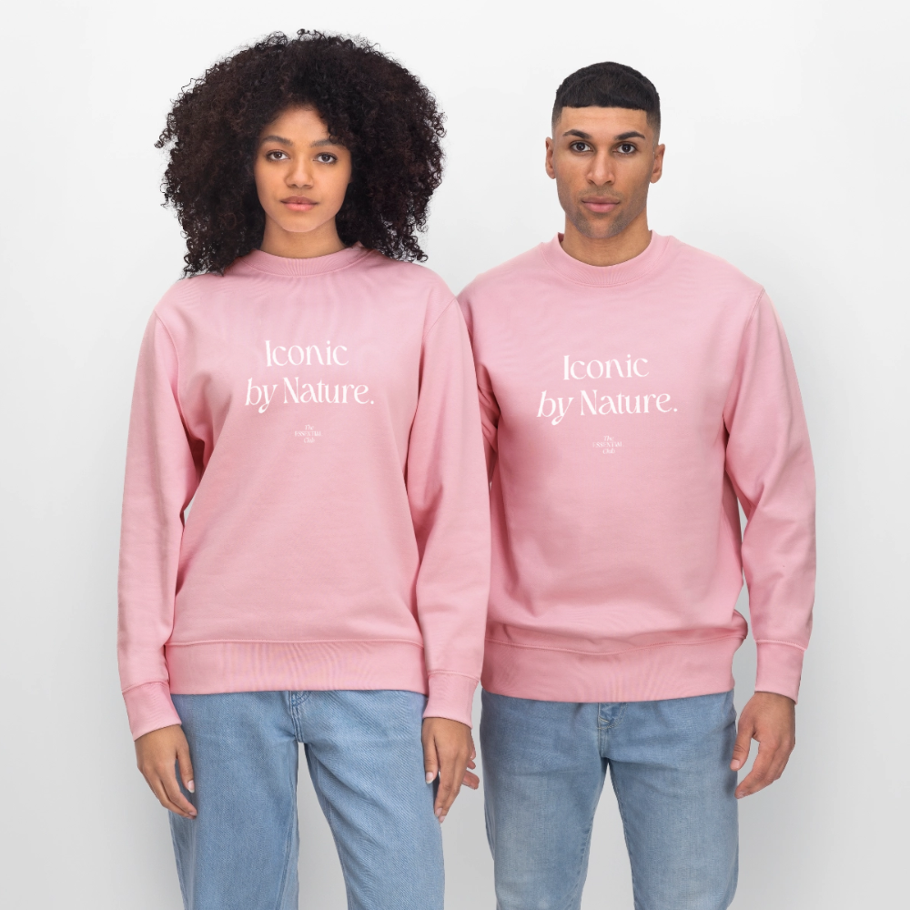Unisex Bio-Sweatshirt "Iconic by Nature" - Hellrosa