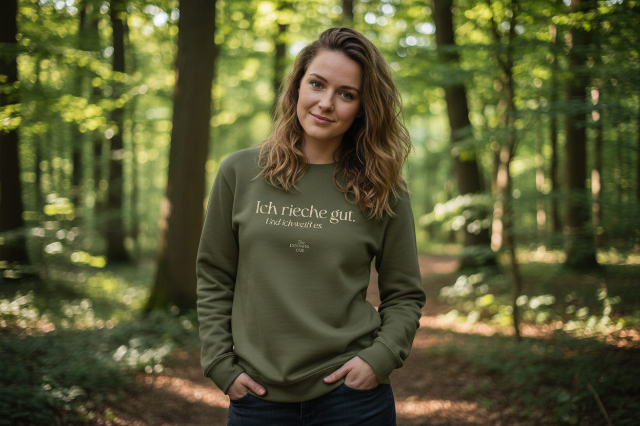 Unisex Bio-Sweatshirt "Ich rieche gut."