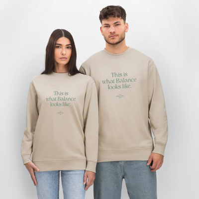 Unisex Bio-Sweatshirt "This is what Balance looks like." - Beige