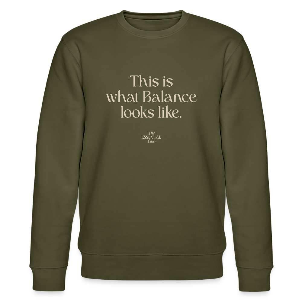 Unisex Bio-Sweatshirt "This is what Balance looks like." - Khaki