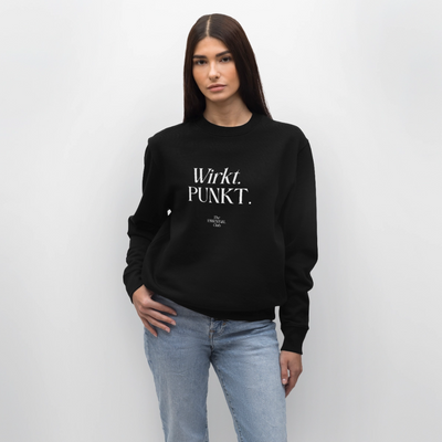 Unisex Bio-Sweatshirt "Wirkt. PUNKT." - Schwarz
