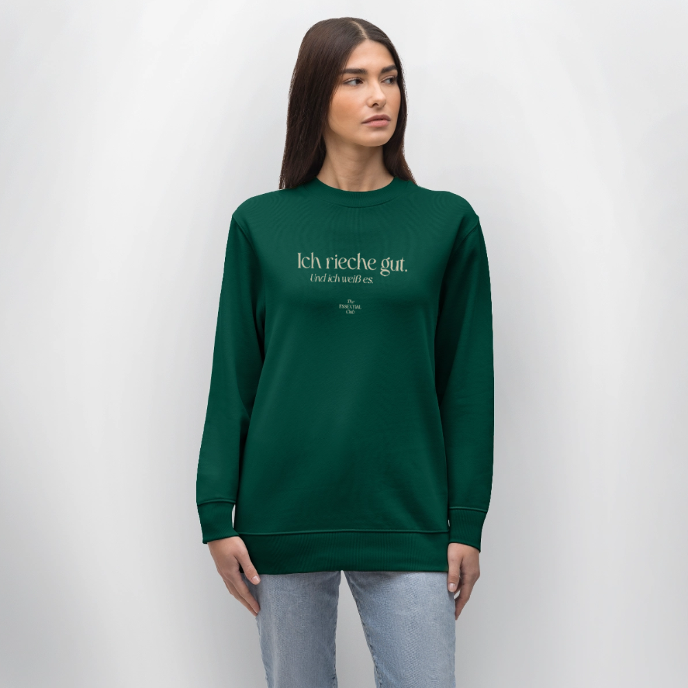 Unisex Bio-Sweatshirt "Ich rieche gut." - Forest