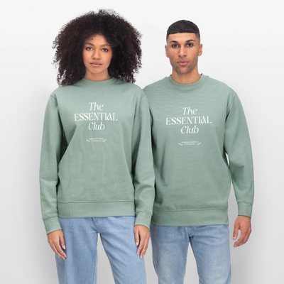 Unisex Bio-Sweatshirt "The Essential Club" - Helles Graugrün