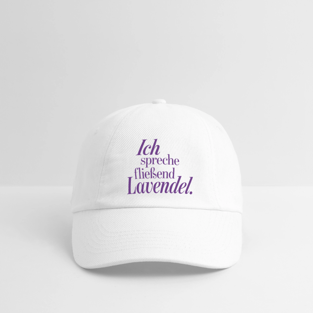 Basecap "Ich spreche fließend Lavendel." weiß - Weiß/Weiß