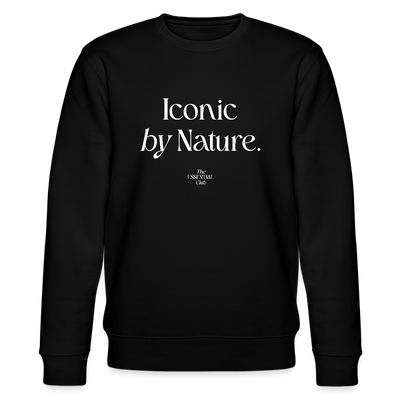 Unisex Bio-Sweatshirt "Iconic by Nature" - Schwarz