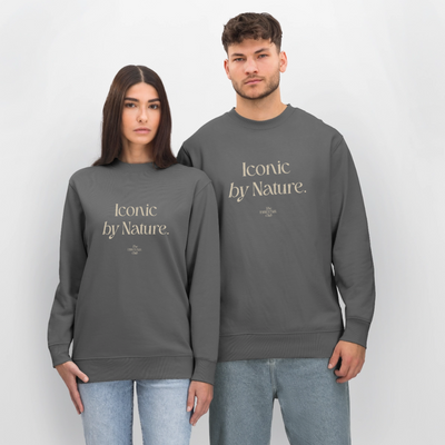 Unisex Bio-Sweatshirt "Iconic by Nature" - Anthrazit