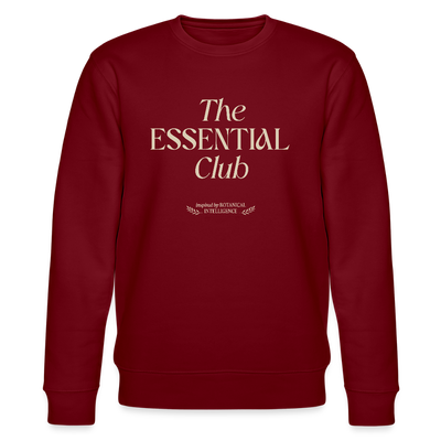Unisex Bio-Sweatshirt "The Essential Club" - Burgunderrot
