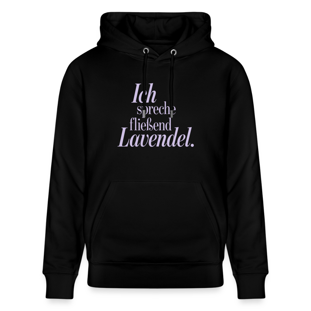 Hoodie "Ich spreche fließend Lavendel." schwarz - Schwarz