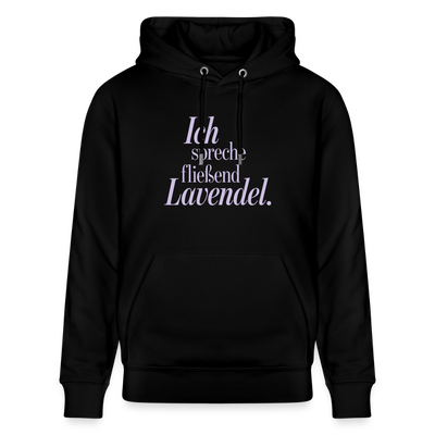 Hoodie "Ich spreche fließend Lavendel." schwarz - Schwarz