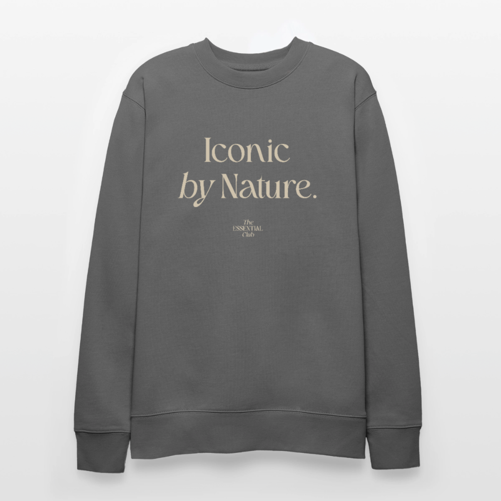 Unisex Bio-Sweatshirt "Iconic by Nature" - Anthrazit