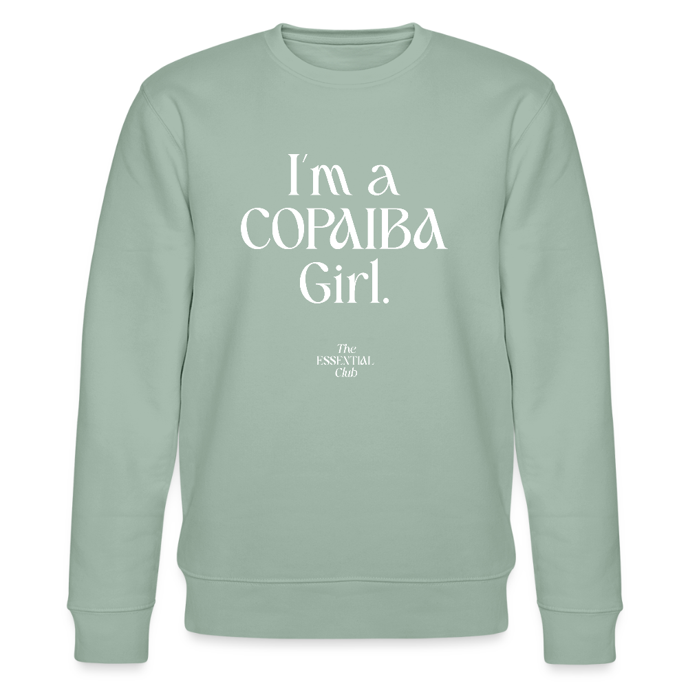 Unisex Bio-Sweatshirt "I'm a Copaiba Girl." - Helles Graugrün