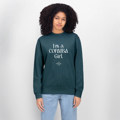 Unisex Bio-Sweatshirt "I'm a Copaiba Girl." - Dunkles Petrol