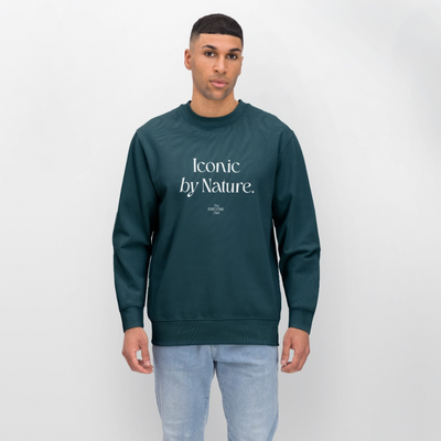 Unisex Bio-Sweatshirt "Iconic by Nature" - Dunkles Petrol