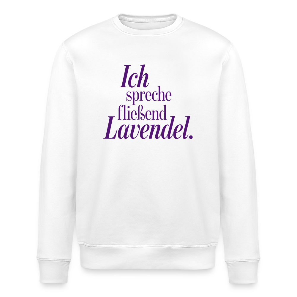Sweatshirt "Ich spreche fließend Lavendel." weiß - Weiß