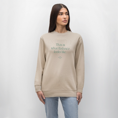 Unisex Bio-Sweatshirt "This is what Balance looks like." - Beige