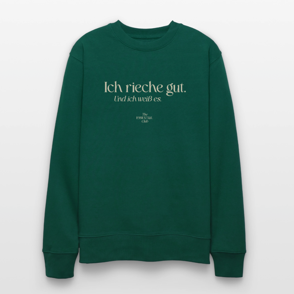 Unisex Bio-Sweatshirt "Ich rieche gut." - Forest
