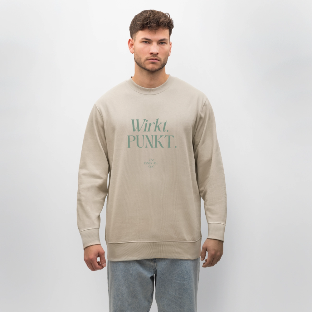Unisex Bio-Sweatshirt "Wirkt. PUNKT." - Beige