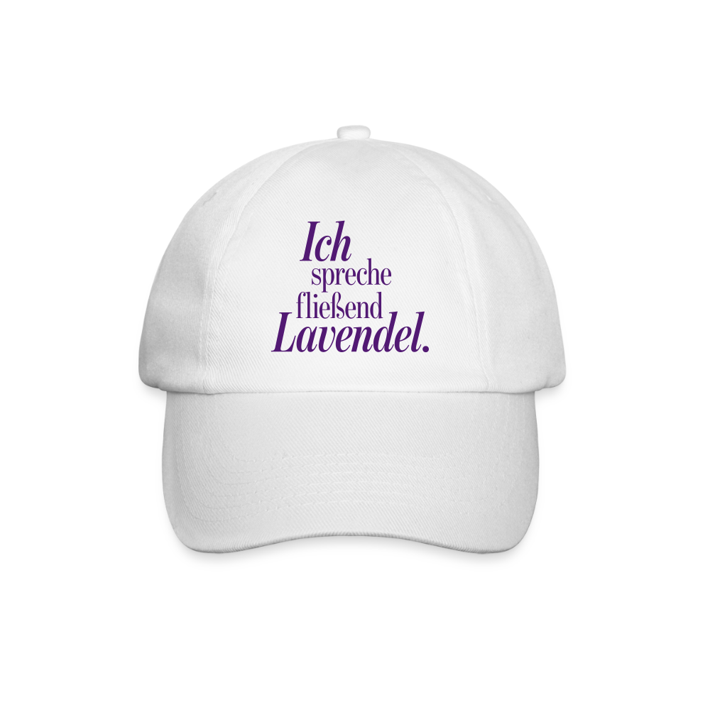 Basecap "Ich spreche fließend Lavendel." weiß - Weiß/Weiß