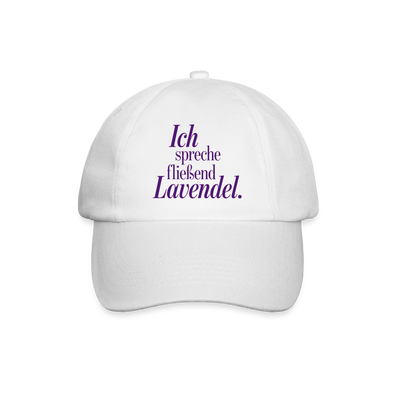 Basecap "Ich spreche fließend Lavendel." weiß - Weiß/Weiß
