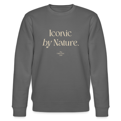 Unisex Bio-Sweatshirt "Iconic by Nature" - Anthrazit