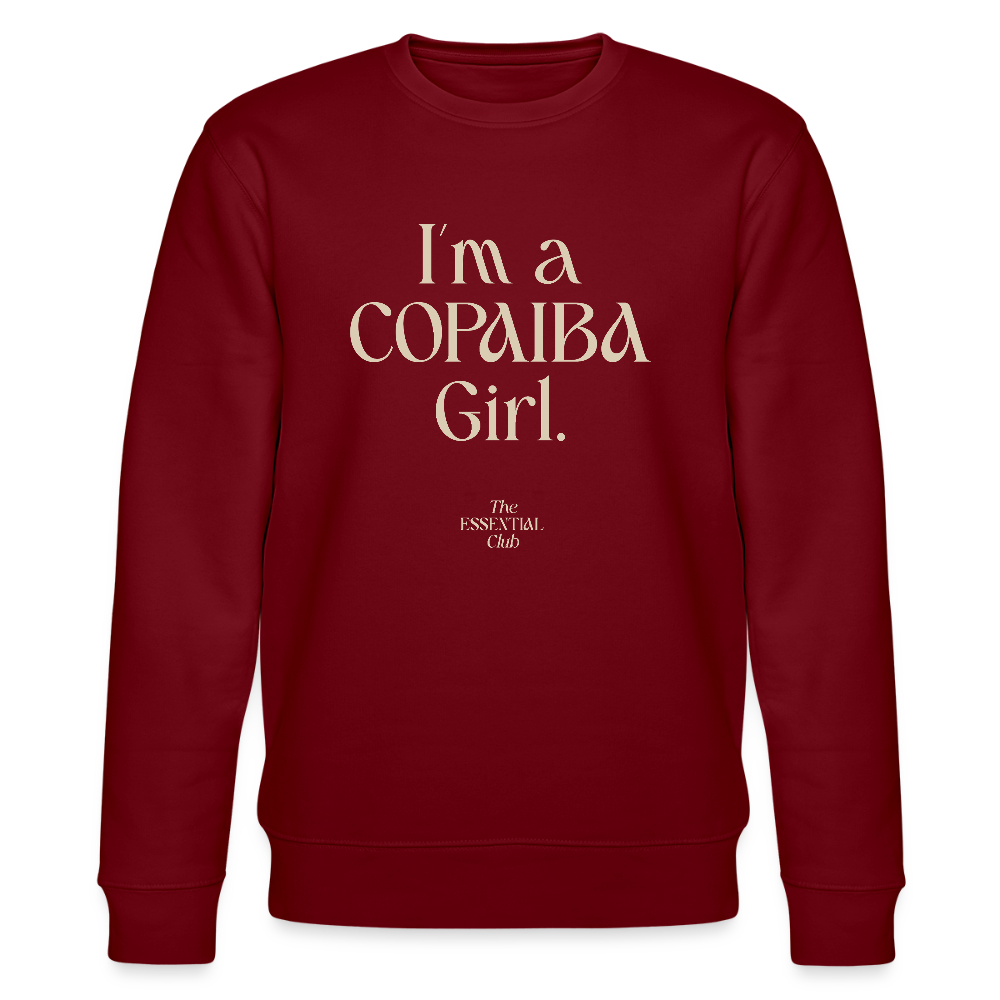 Unisex Bio-Sweatshirt "I'm a Copaiba Girl." - Burgunderrot