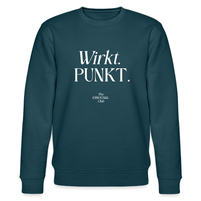 Unisex Bio-Sweatshirt "Wirkt. PUNKT." - Dunkles Petrol