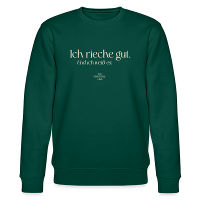 Unisex Bio-Sweatshirt "Ich rieche gut." - Forest
