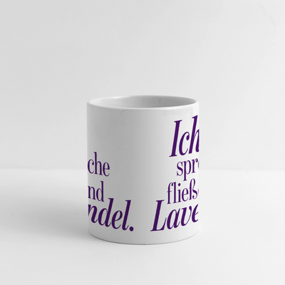 Kaffeebecher "Ich spreche fließend Lavendel." weiß - Weiß