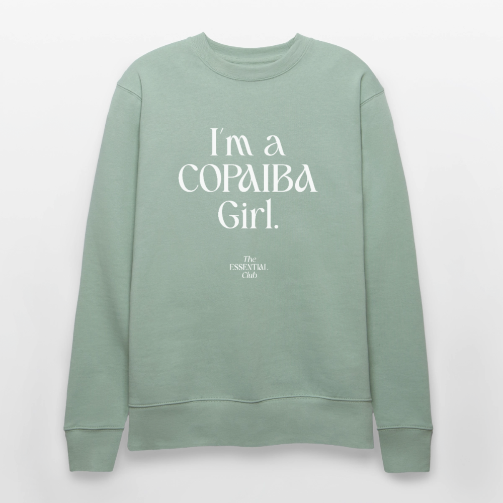 Unisex Bio-Sweatshirt "I'm a Copaiba Girl." - Helles Graugrün