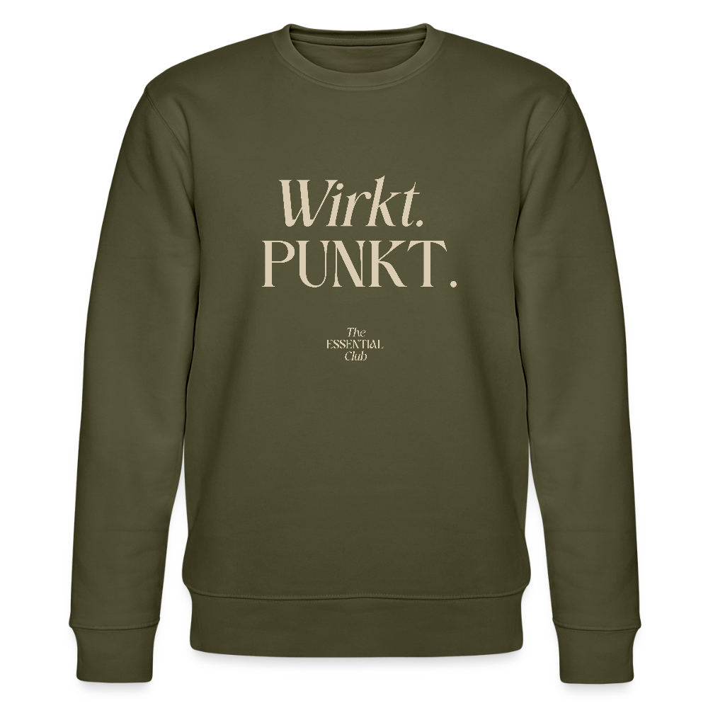 Unisex Bio-Sweatshirt "Wirkt. PUNKT." - Khaki