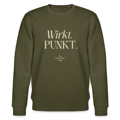 Unisex Bio-Sweatshirt "Wirkt. PUNKT." - Khaki