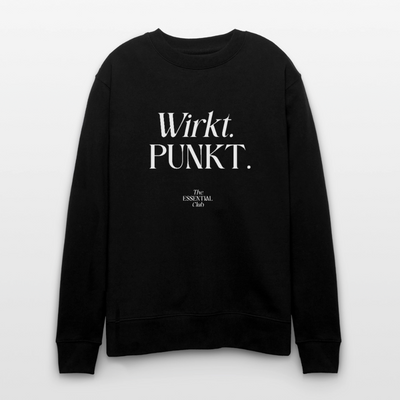 Unisex Bio-Sweatshirt "Wirkt. PUNKT." - Schwarz