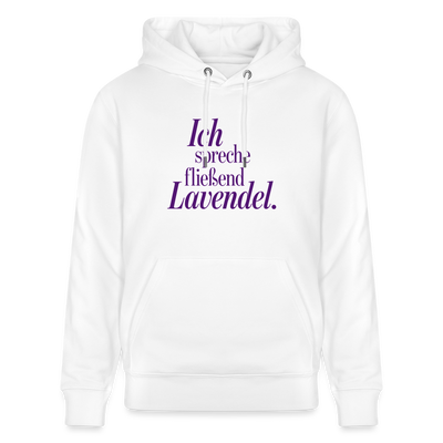 Hoodie "Ich spreche fließend Lavendel." weiß - Weiß