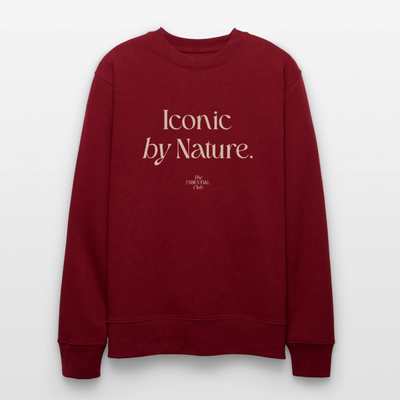 Unisex Bio-Sweatshirt "Iconic by Nature" - Burgunderrot
