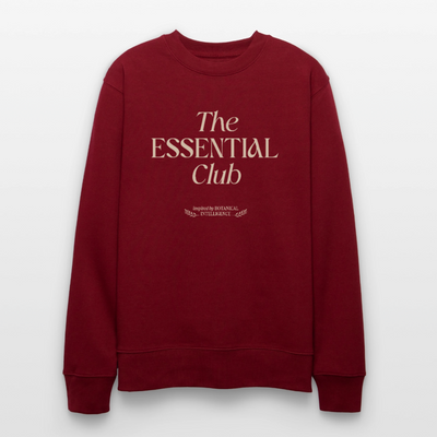 Unisex Bio-Sweatshirt "The Essential Club" - Burgunderrot