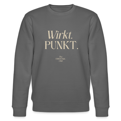 Unisex Bio-Sweatshirt "Wirkt. PUNKT." - Anthrazit